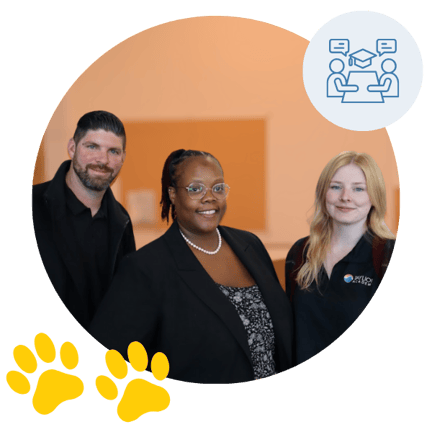 Three student success coaches smiling